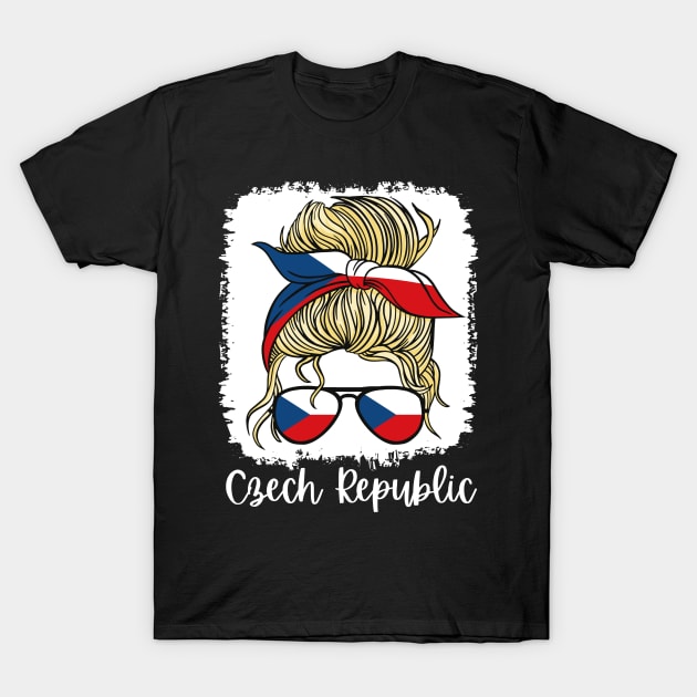 Ceska Czech Republic Flag Girls Czech Girl Kids T-Shirt by qwertydesigns